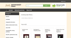 Desktop Screenshot of antikvariat-fenix.cz