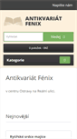 Mobile Screenshot of antikvariat-fenix.cz