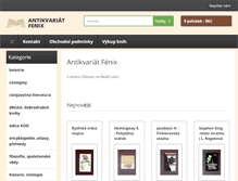 Tablet Screenshot of antikvariat-fenix.cz